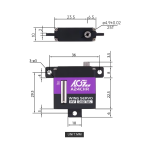 Original AGFRC A24CHR Coreless Motor 2BB 10mm 8KG Torque 0.08Sec Speed 2S HV Mini Digital RC for Wing Glider